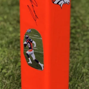 PSA/DNA Denver Broncos #10 JERRY JEUDY Signed Autographed Football Pylon