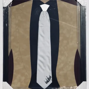 JSA 45th US President DONALD TRUMP Signed Autographed FRAMED Tie FULL SIGNATURE