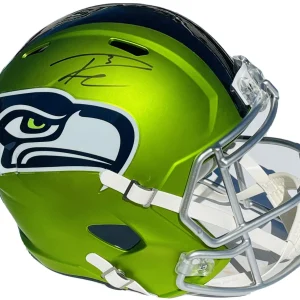 Seattle Seahawks #3 RUSSELL WILSON Autographed Full Size Speed Helmet COA! AUTO