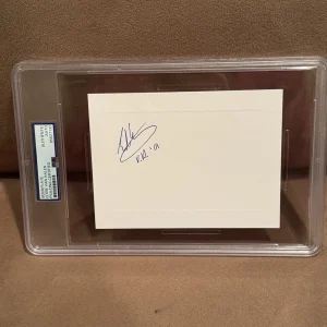 Stunning Eddie Van Halen Signed Page PSA Slabbed