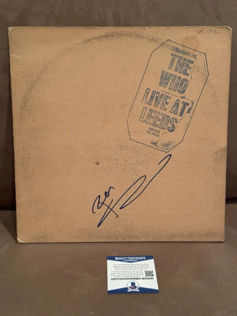 The Who Pete Townshend Signed Autographed Live at Leeds Album Beckett BAS