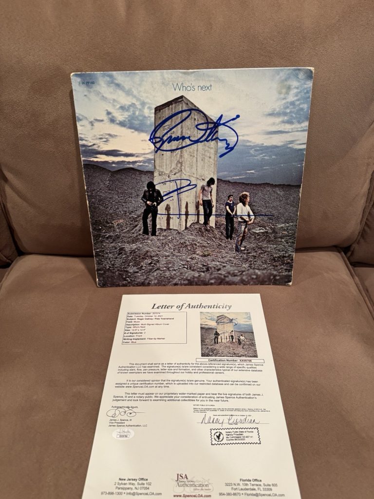 The Who Pete Townshend Roger Daltrey Signed Autographed Who’s Next Album JSA LOA