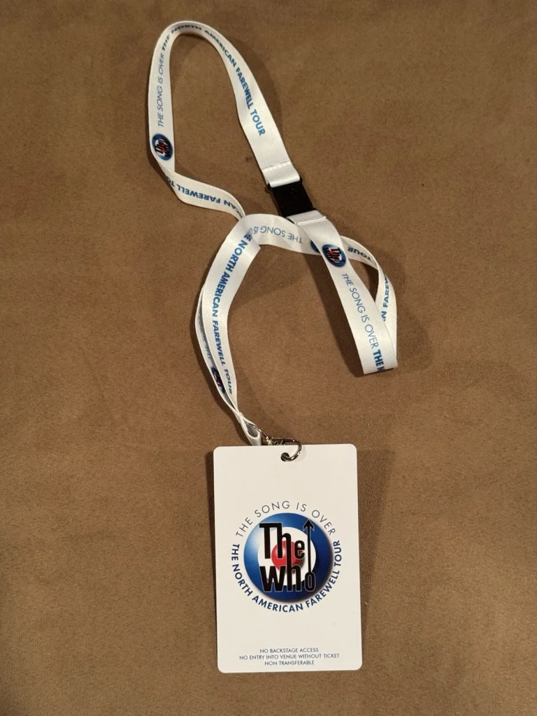 The Who 2025  North American Farewell Tour VIP Lanyard Townshend Daltrey