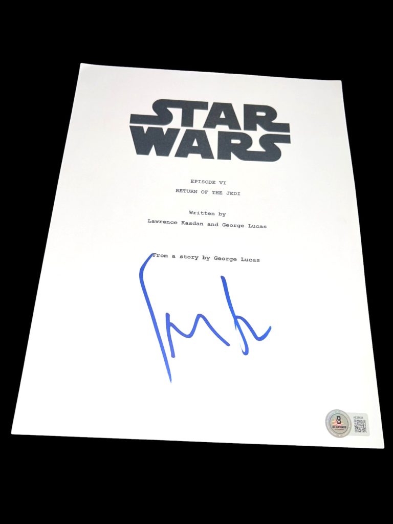 HARRISON FORD SIGNED AUTOGRAPH MOVIE SCRIPT RETURN OF THE JEDI LUCAS BECKETT D