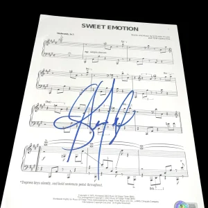 STEVEN TYLER SIGNED AUTOGRAPH SHEET MUSIC SWEET EMOTION BECKETT BAS COA AUTO D