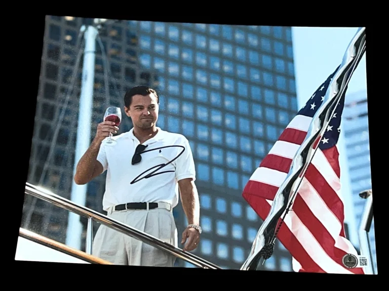 LEONARDO DICAPRIO SIGNED AUTOGRAPH 11x14 PHOTO WOLF OF WALL STREET BECKETT BAS D