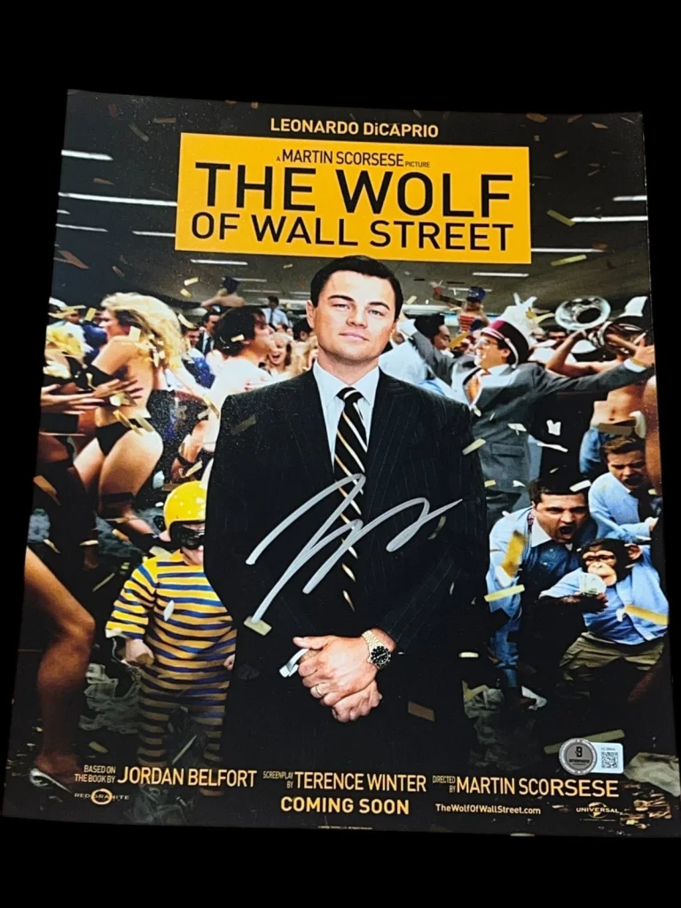LEONARDO DICAPRIO SIGNED AUTOGRAPH 11x14 PHOTO WOLF OF WALL STREET BECKETT BAS E