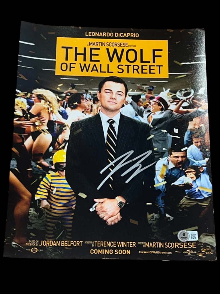 LEONARDO DICAPRIO SIGNED AUTOGRAPH 11x14 PHOTO WOLF OF WALL STREET BECKETT BAS F