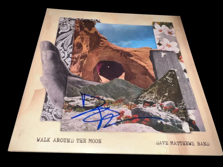 DAVE MATTHEWS SIGNED AUTOGRAPH VINYL WALK AROUND THE MOON BECKETT BAS COA