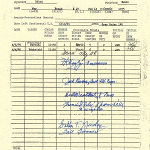 FRANK WEY MULTI SIGNED COMBAT DUTY RECORD PSA DNA AD03566 X5