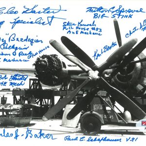 STRAIGHT FLUSH C11 MULTI SIGNED 5X7 PHOTO PSA DNA AB12792 (D) x11