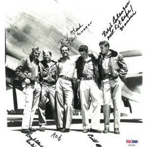BOCKSCAR C-13 CREW MULTI SIGNED 8X10 PHOTO PSA DNA AB12641 x5 (D) WWII