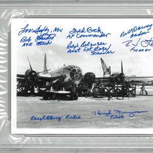 BOCKSCAR C-13 CREW MULTI SIGNED 5x7 PHOTO PSA DNA 84102292 x8 (D) WWII