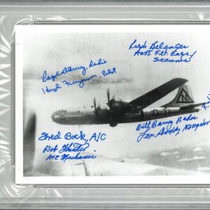 BOCKSCAR C-13 CREW MULTI SIGNED 5x7 PHOTO PSA DNA 84102296 x8 (D) WWII