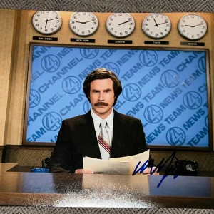WILL FERRELL SIGNED AUTOGRAPH 11x14 PHOTO ANCHORMAN IN PERSON BECKETT BAS AUTO D