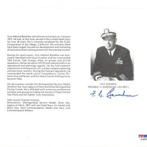 FREDERIC BARDSHAR SIGNED 8X10 (D) PSA DNA AC42057 WWII ACE 8V