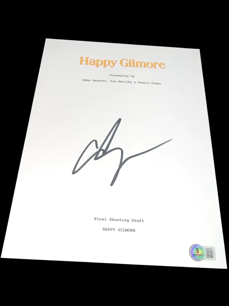 ADAM SANDLER SIGNED AUTOGRAPH MOVIE SCRIPT HAPPY GILMORE BECKETT BAS AUTO G