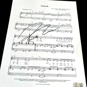 ROB THOMAS SIGNED AUTOGRAPH SHEET MUSIC SMOOTH BECKETT BAS COA D