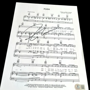 ROB THOMAS SIGNED AUTOGRAPH SHEET MUSIC SMOOTH PUSH BECKETT BAS COA D