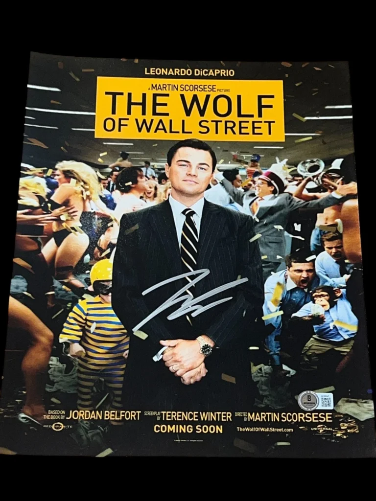 LEONARDO DICAPRIO SIGNED AUTOGRAPH 11x14 PHOTO WOLF OF WALL STREET BECKETT BAS F