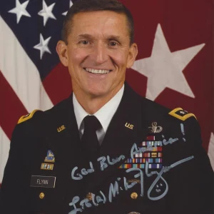 GENERAL MICHAEL FLYNN SIGNED 8X10 PHOTO JSA