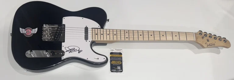 KEVIN CRONIN SIGNED BLACK ELECTRIC GUITAR REO SPEEDWAGON JSA COA