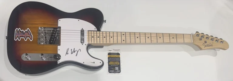 KIP WINGER SIGNED SUNBURST ELECTRIC GUITAR WINGER AUTOGRAPHED JSA COA
