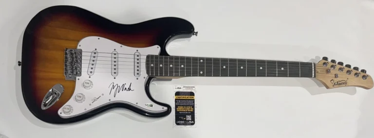 MORGAN WADE SIGNED SUNBURST ELECTRIC GUITAR COUNTRY STAR JSA COA