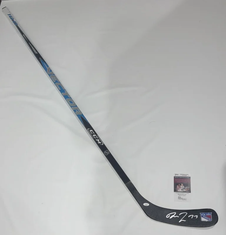 MATT REMPE SIGNED FULL-SIZE BLUE HOCKEY STICK NEW YORK RANGERS JSA COA