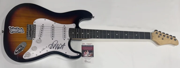 ROB HALFORD SIGNED SUNBURST ELECTRIC GUITAR JUDAS PRIEST JSA COA
