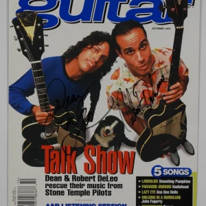Stone Temple Pilots Autograph JSA Signed Guitar Magazine Cover Dean DeLeo Robert