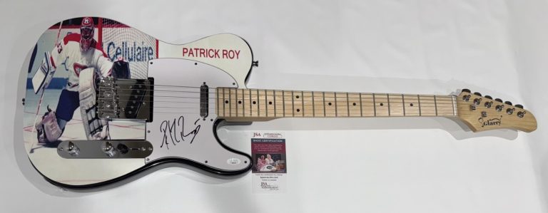 PATRICK ROY SIGNED CUSTOM ELECTRIC GUITAR MONTREAL CANADIENS JSA COA