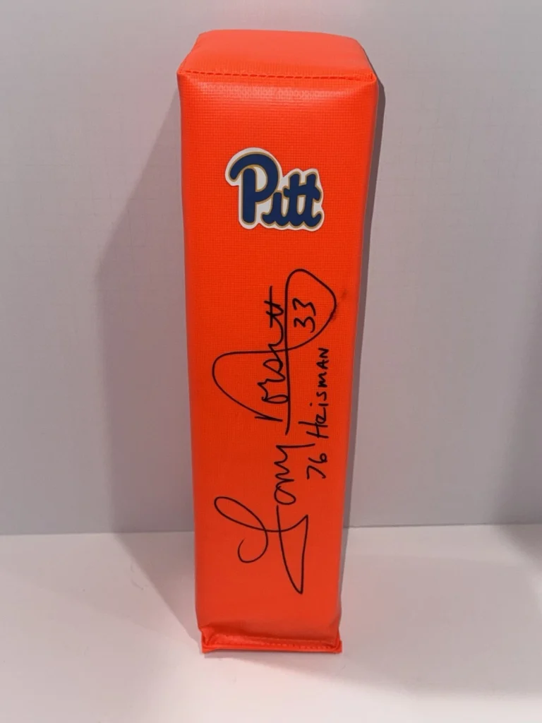 TONY DORSETT SIGNED TOUCHDOWN PYLON PITT PANTHERS PITTSBURGH COLLECTIBLE MEMORABILIA