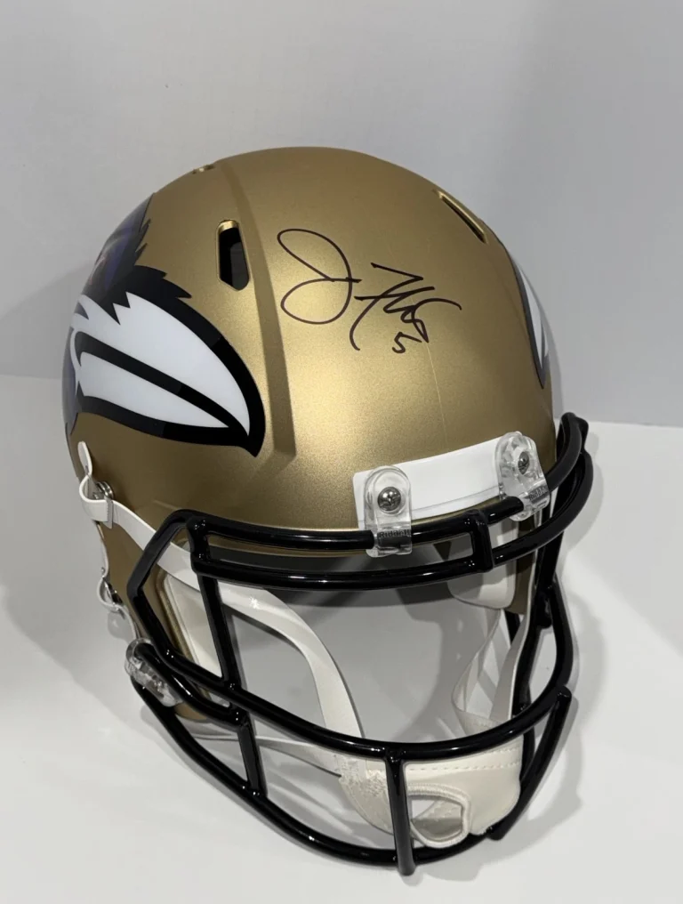 JOE FLACCO SIGNED BALTIMORE RAVENS FULL-SIZE REPLICA AMP HELMET RARE