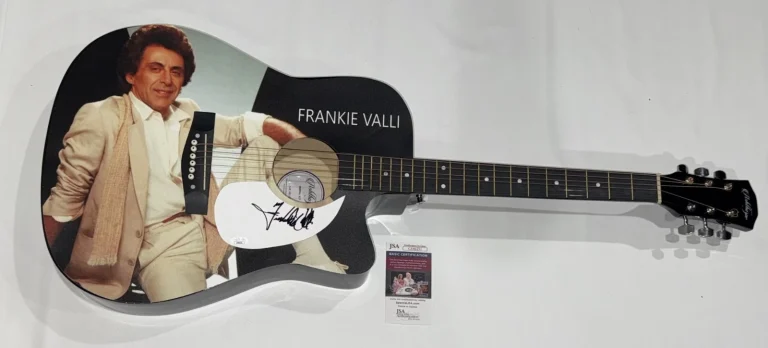 FRANKIE VALLI SIGNED CUSTOM ACOUSTIC GUITAR LEGEND FOUR SEASONS JSA COA