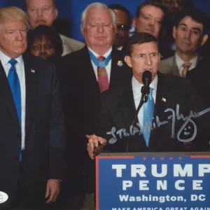 GENERAL MICHAEL FLYNN SIGNED 8X10 PHOTO 5 JSA