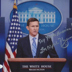 GENERAL MICHAEL FLYNN SIGNED 8X10 PHOTO 3 JSA