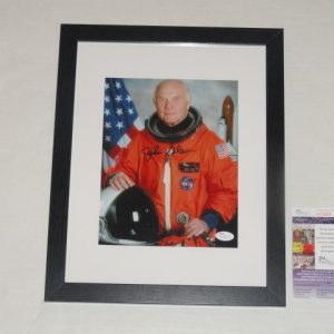 SENATOR JOHN GLENN SIGNED FRAMED AND MATTED 8X10 PHOTO ASTRONAUT JSA COA