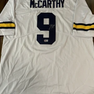 ‘JJ McCarthy’ Michigan Wolverines Signed Jersey Beckett BSA RARE MN Vikings