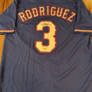 Alex Rodriguez Texas Rangers Signed Autograph Star Custom Jersey Beckett Yankees