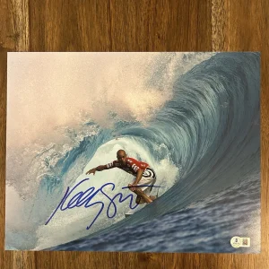 ‘Kelly Slater’ Surfing Legend Signed 11x14 Photo Beckett Certified WSL