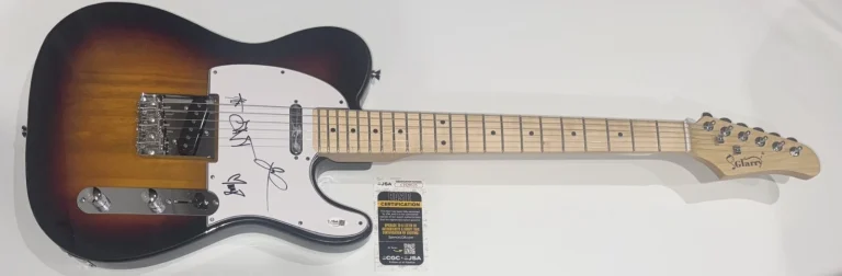 FLESHWATER BAND SIGNED ELECTRIC GUITAR MARISA SHIRAR ANTHONY DIDIO 4X JSA COA