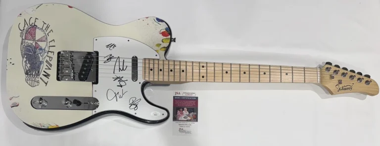 CAGE THE ELEPHANT SIGNED CUSTOM ELECTRIC GUITAR MATT SHULTZ ALL 6 JSA COA