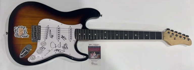 CAGE THE ELEPHANT SIGNED SUNBURST ELECTRIC GUITAR MATT SHULTZ ALL 6 JSA COA