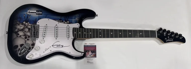 GEOFF TATE SIGNED SKULL ELECTRIC GUITAR QUEENSRYCHE JSA COA