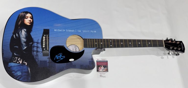 MICHELLE BRANCH SIGNED CUSTOM THE SPIRIT ROOM ACOUSTIC GUITAR JSA COA