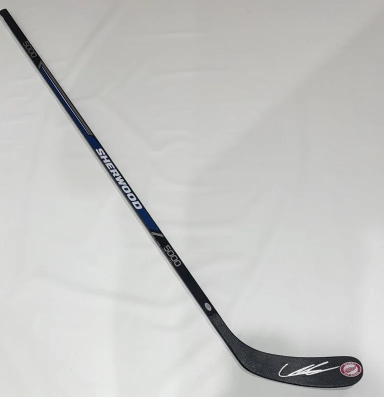 LUCAS RAYMOND SIGNED FULL SIZE HOCKEY STICK DETROIT RED WINGS PSA COA