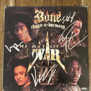 ‘Bone Thugs-N-Harmony’ Signed Vinyl Album ‘The Art Of War’ Rap Group Autograph