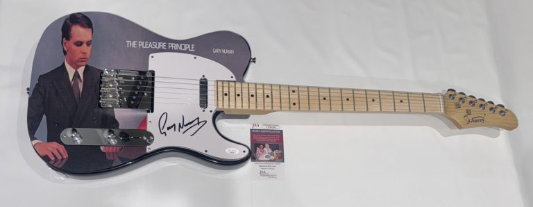 GARY NUMAN SIGNED CUSTOM THE PLEASURE PRINCIPLE ELECTRIC GUITAR JSA COA