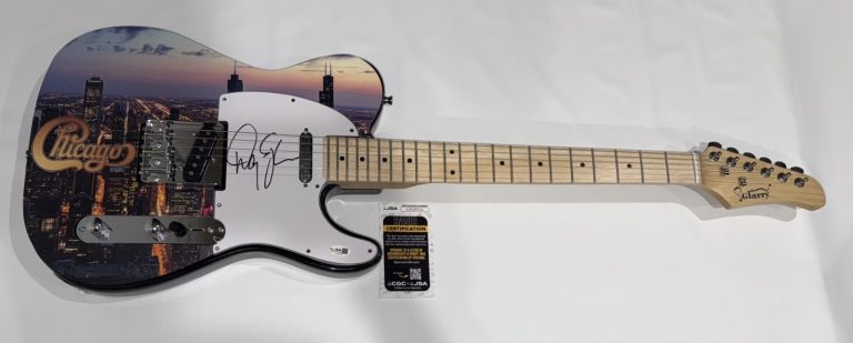 DANNY SERAPHINE SIGNED CUSTOM CHICAGO ELECTRIC GUITAR JSA COA